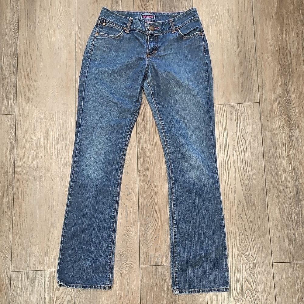 Jeans, Chic, Cowgirl, Western, Pink, Straight, Low Rise, Y2k, 2000s, Vintage,